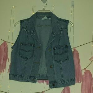 Cropped Denim Vest sz Large